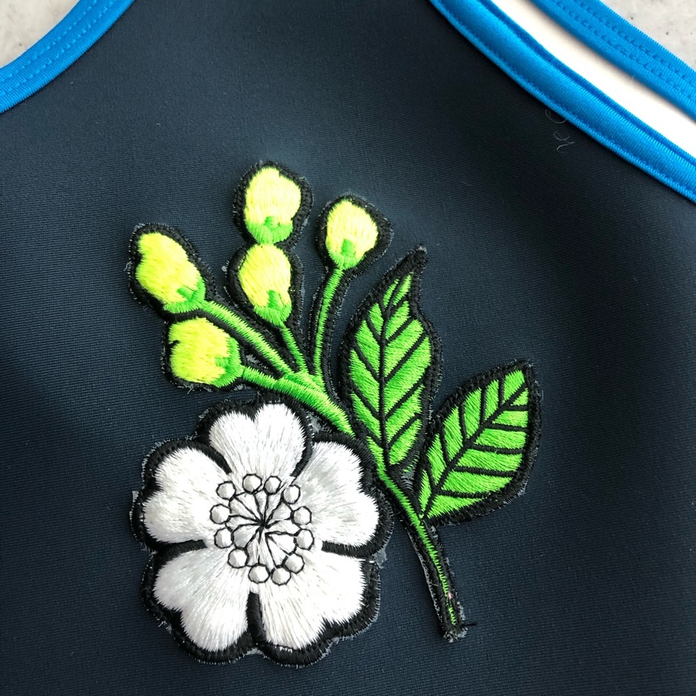 Triangl Swimwear Navy One Piece with Floral Detail - Picture 6 of 7